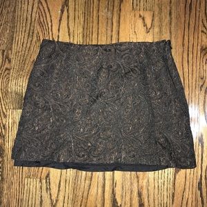 Dark skirt with zipper